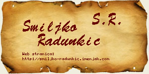 Smiljko Radunkić vizit kartica
